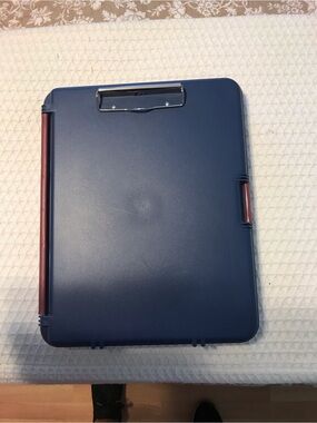 Navy Clipboard Portfolio Case with Pen Holder